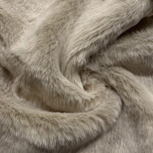 Super Luxury Faux Fur Fabric Material FROSTED SAND