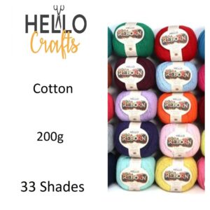 Hello Reborn Recycled Cotton Knitting Yarn 200g