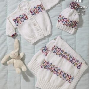 King Cole DK Knitting Pattern Jacket Cardigan Hats Blankets 6292
