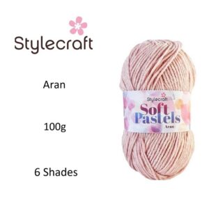 Stylecraft Soft Pastels Cotton Aran Knitting Wool Yarn 100g