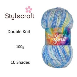 Stylecraft Colour Burst DK Double Knitting Wool Yarn 100g