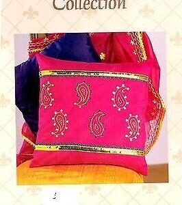 DIS Twilleys of Stamford Embroidery Collection Kit 2282 CERISE EMBELLISHED CUSHION