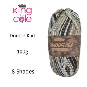 King Cole Camouflage DK Double Knitting Wool Yarn 100g