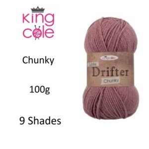 King Cole Subtle Drifter Chunky Knitting Cotton Wool Yarn 100g