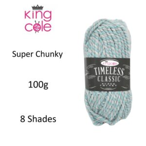 King Cole Timeless Classic Super Chunky Knitting Wool Yarn 100g
