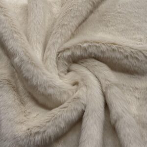 Super Luxury Faux Fur Fabric Material WINTER CREAM