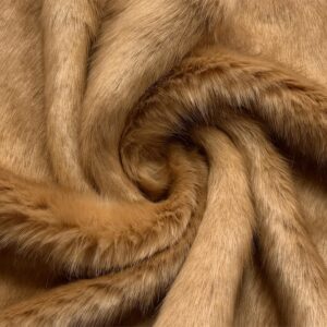 Super Luxury Faux Fur Fabric Material SOFT CARAMEL