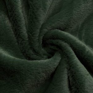 Luxury Short Plush Super Soft Faux Fur Fabric Material BOTTLE GREEN