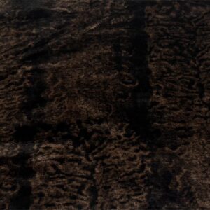 Super Luxury Faux Fur Fabric Material DARK BROWN AND GOLD WILDCAT