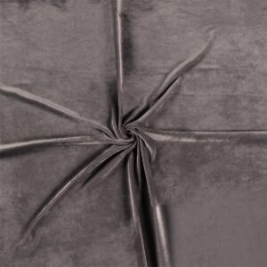 Luxury Stretchy Shiny Velvet Fabric Material - TAUPE