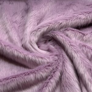 Super Luxury Faux Fur Fabric Material LONG PILE LIGHT LILAC