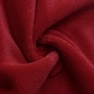 Luxury Short Plush Super Soft Faux Fur Fabric Material SCARLET RED