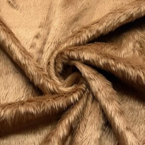 Super Luxury Faux Fur Fabric Material TEDDY BROWN