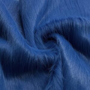 Super Luxury Faux Fur Fabric Material LONG PILE AZURE BLUE