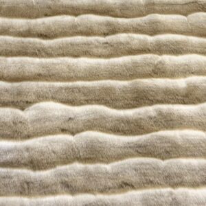Super Luxury Faux Fur Fabric Material BRICK PELT WHITE AND BEIGE