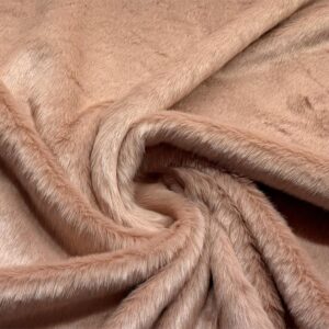 Super Luxury Faux Fur Fabric Material SHORT PLUSH DUSTY PINK