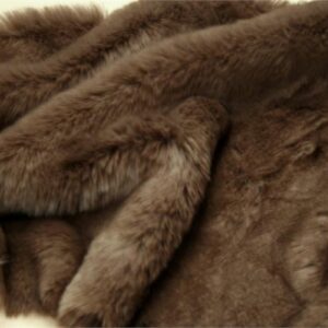 Super Luxury Faux Fur Fabric Material - SUPERSOFT NUT BROWN SAMPLE 10cm x 10cm