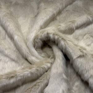 Super Luxury Faux Fur Fabric Material HI LO WAVE CREAM