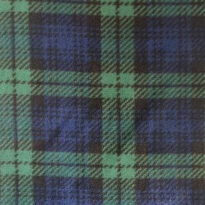 Printed Polar Fleece Fabric Material - TARTAN GREEN